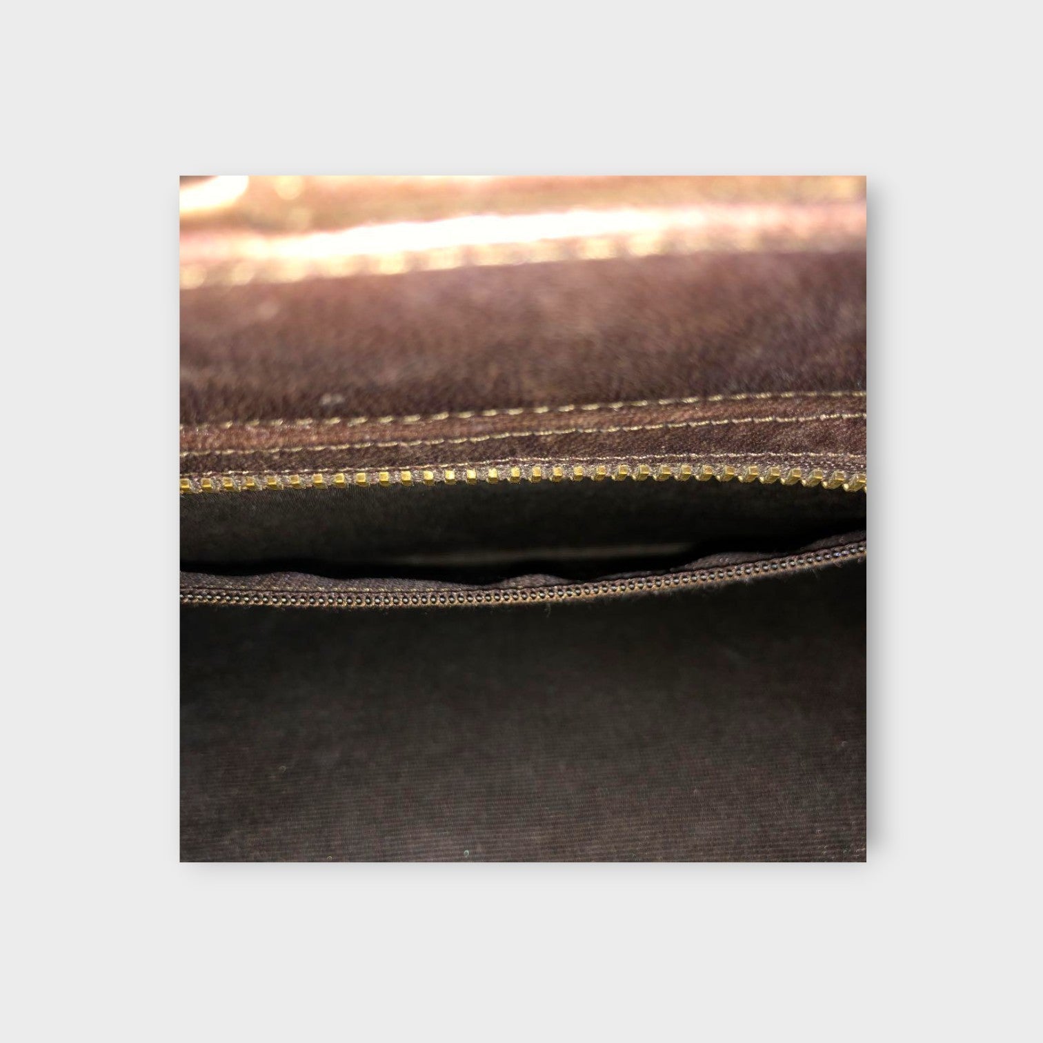 CHANEL Matelassé Lambskin Chain Shoulder Bag Fringe Gold Coco Mark Brown 【B】
