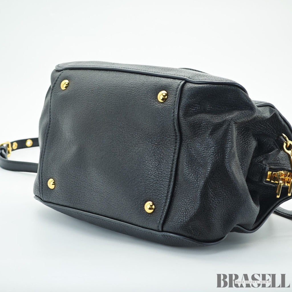 Miu Miu Madras 2-Way Bag RL0058 Handbag Shoulder Bag Black Women's