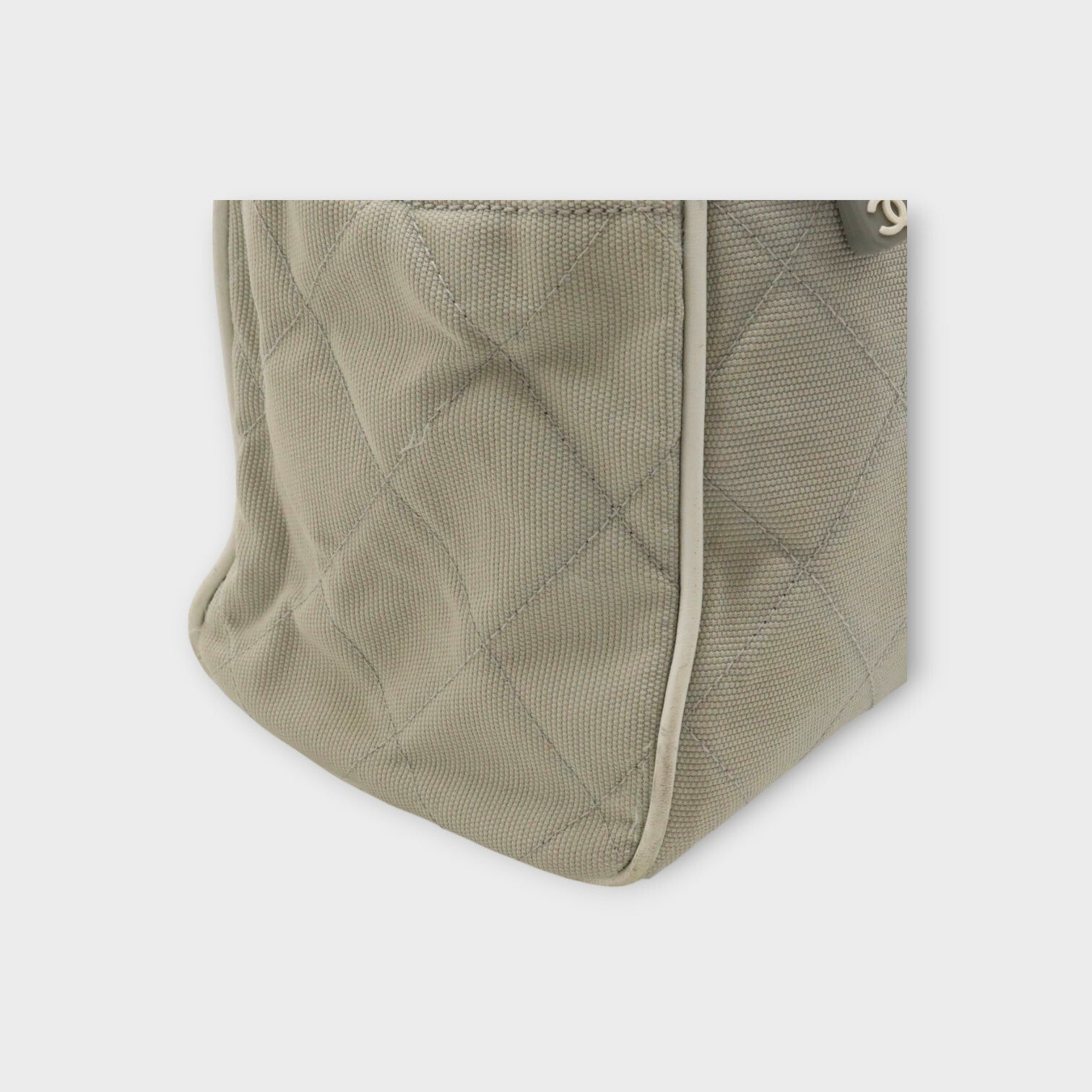 CHANEL Sports Line Matelasse Mini Boston Bag Canvas Leather Gray A15457 【B】