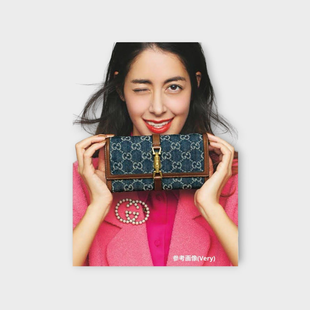 GUCCI Jackie Chain Wallet 1961 Indigo Blue