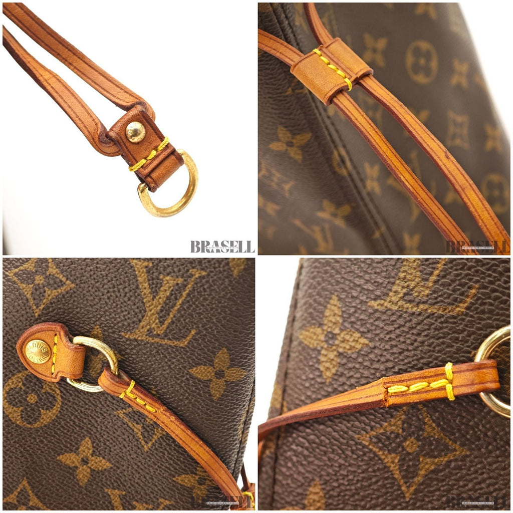 LOUIS VUITTON Neverfull MM M40156 Tote Bag Brown Monogram Canvas Large Women's