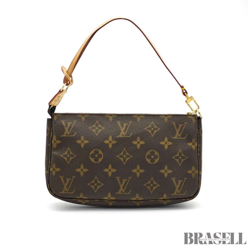 LOUIS VUITTON Pochette Accessoires M51980 Monogram Mini Handbag Brown Women’s