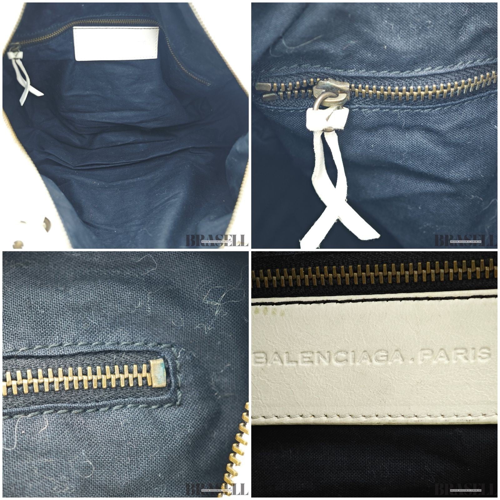 Balenciaga The First 103208 213048 Bag Handbag Cylinder Horizontal Ivory