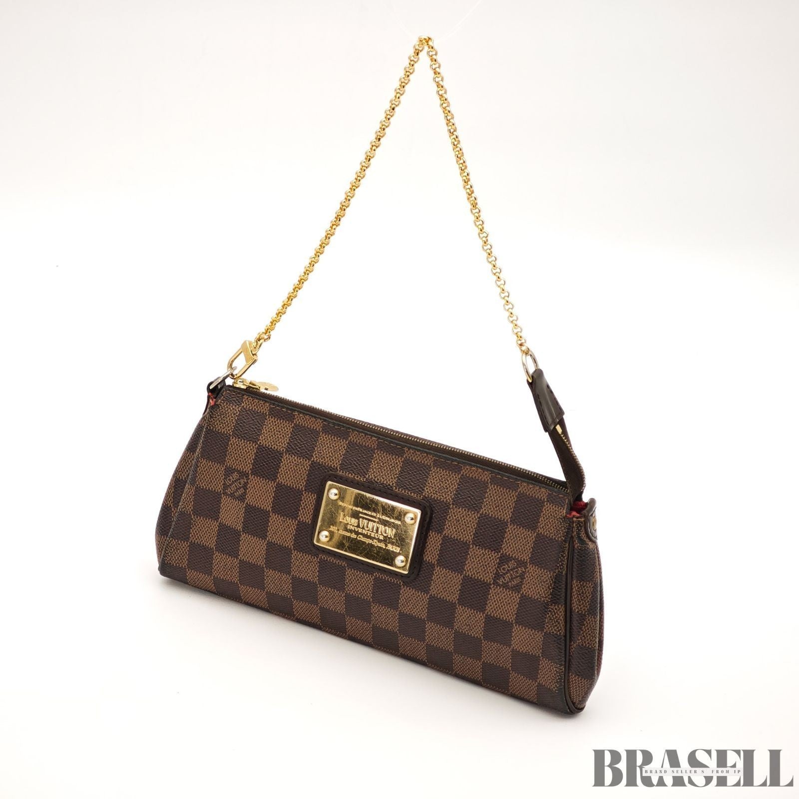 Louis Vuitton Damier Eva Hand Bag Damier Ebene N55213 Brown Compact