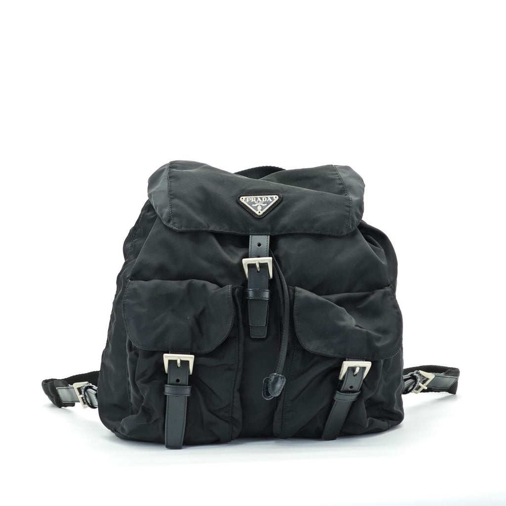 PRADA Tessuto Nylon Backpack M212500 Black with Guarantee Card