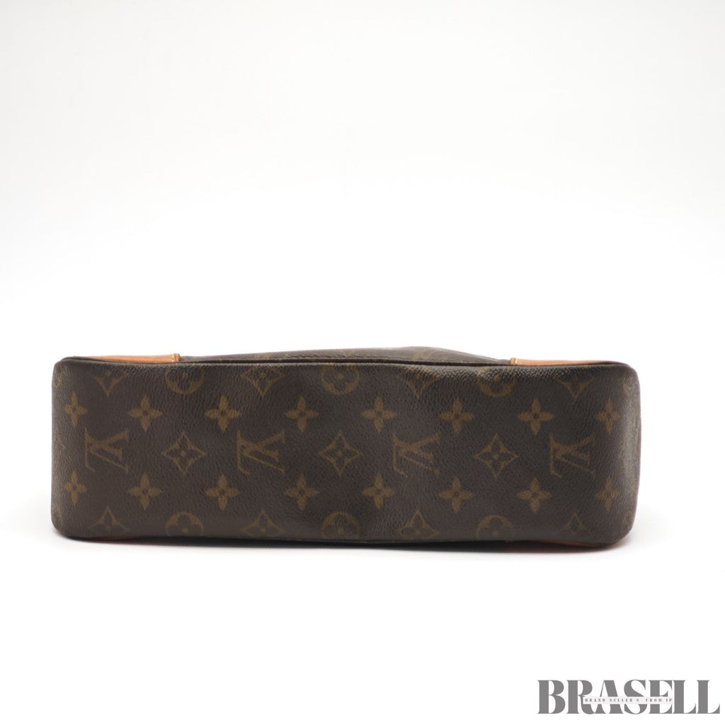 LOUIS VUITTON Boulogne 30 Shoulder Bag Monogram Leather Brown M51265 Women