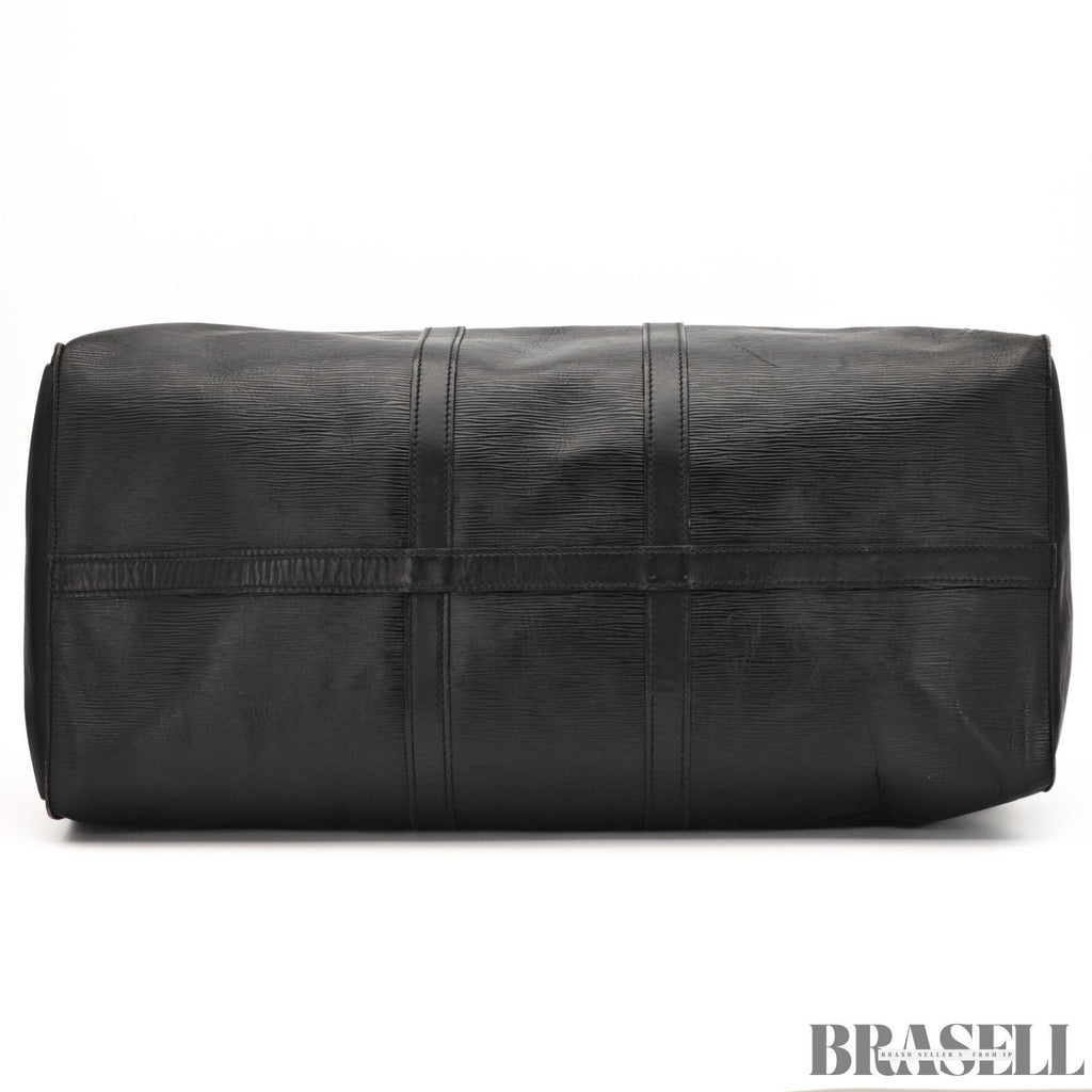Louis Vuitton Epi Keepall 55 Boston Bag M59152 Black Large Travel Unisex