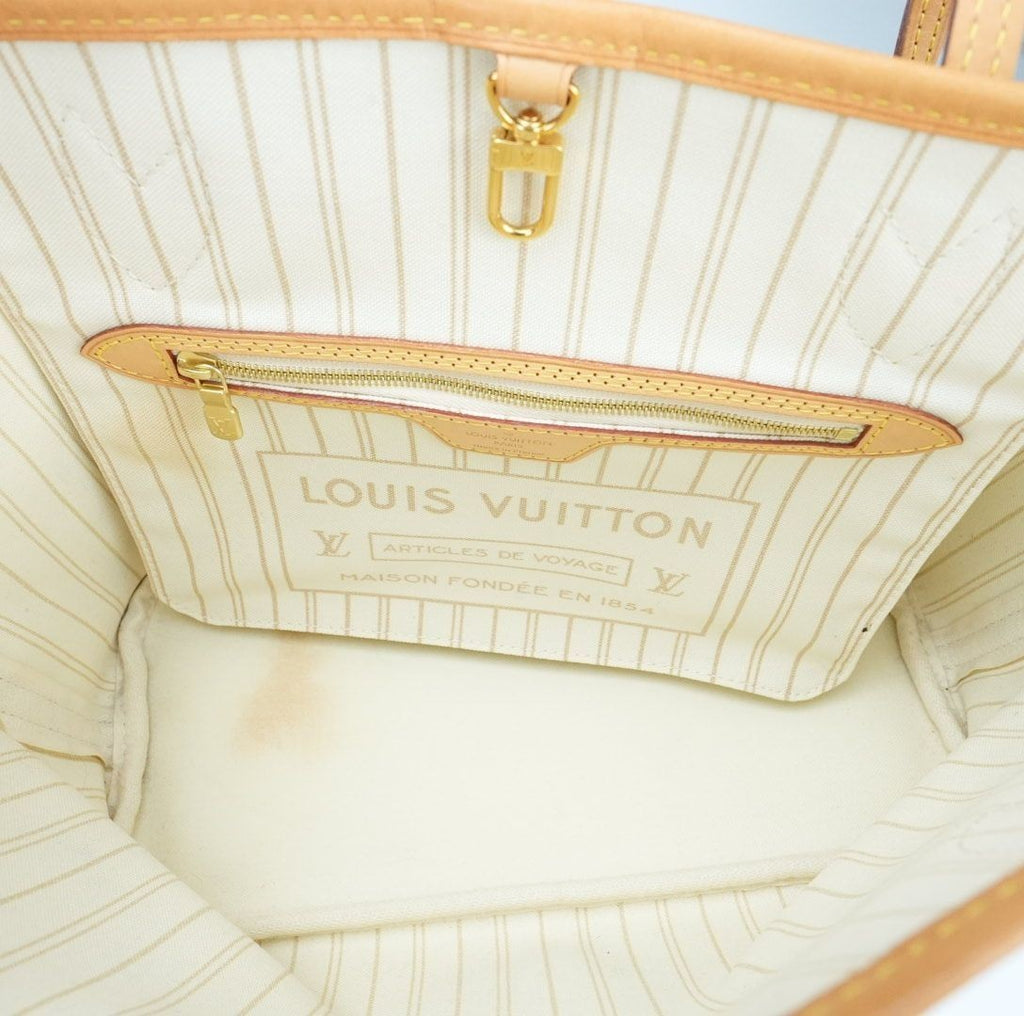 LOUIS VUITTON Damier Azur Neverfull PM N41362 Handbag Tote Bag with Pouch