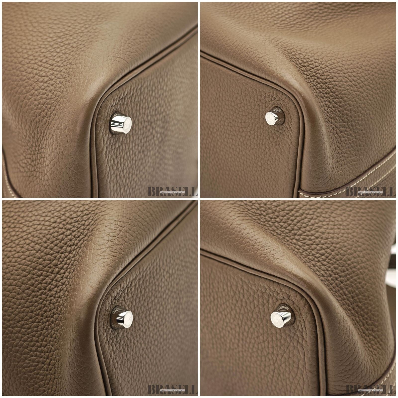 Hermes Picotin Lock PM 18 etoupe Handbag Women's With Padlock Key