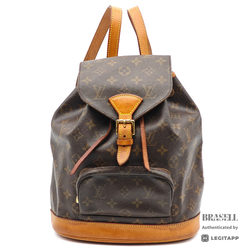 LOUIS VUITTON Montsouris MM Monogram Canvas Brown Backpack 【ImportFeeFREE】