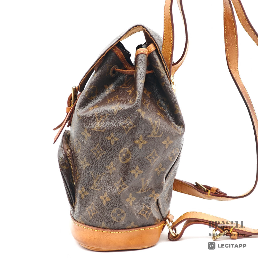 LOUIS VUITTON Montsouris MM Monogram Canvas Brown Backpack 【ImportFeeFREE】