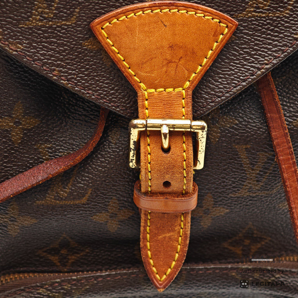 LOUIS VUITTON Montsouris MM Monogram Canvas Brown Backpack 【ImportFeeFREE】