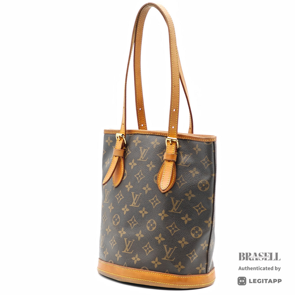 LOUIS VUITTON Bucket PM Monogram Canvas Brown Tote Bag M42238 【ImportFeeFREE】