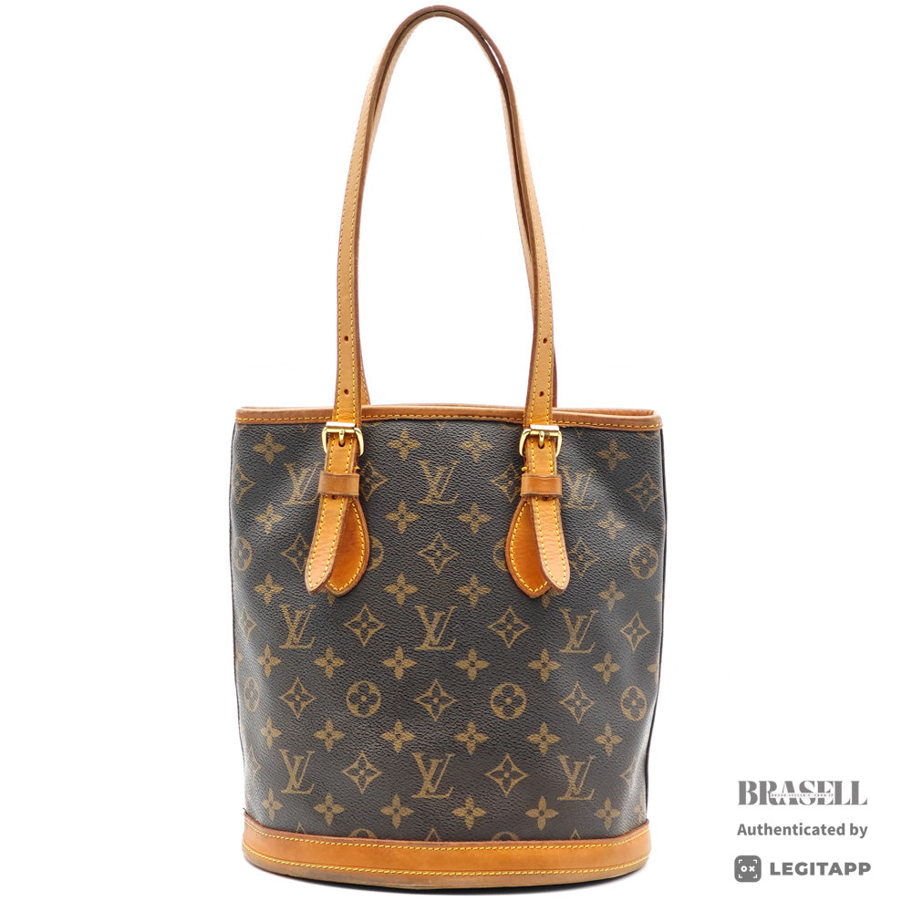 LOUIS VUITTON Bucket PM Monogram Canvas Brown Tote Bag M42238 【ImportFeeFREE】
