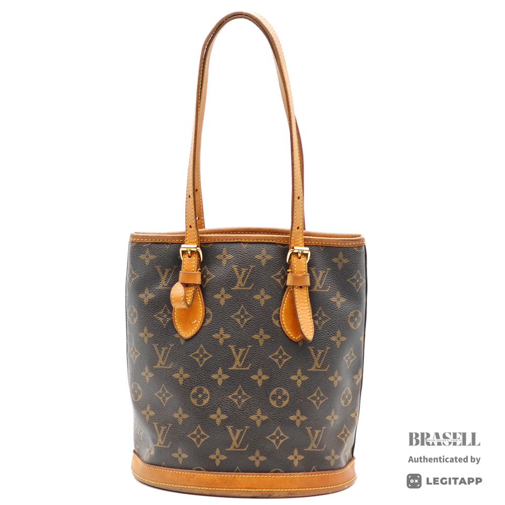 LOUIS VUITTON Bucket PM Monogram Canvas Brown Tote Bag M42238 【ImportFeeFREE】
