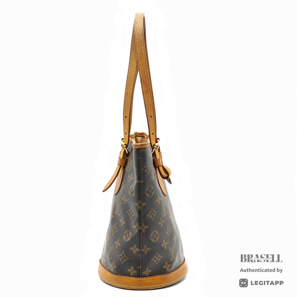 LOUIS VUITTON Bucket PM Monogram Canvas Brown Tote Bag M42238 【ImportFeeFREE】