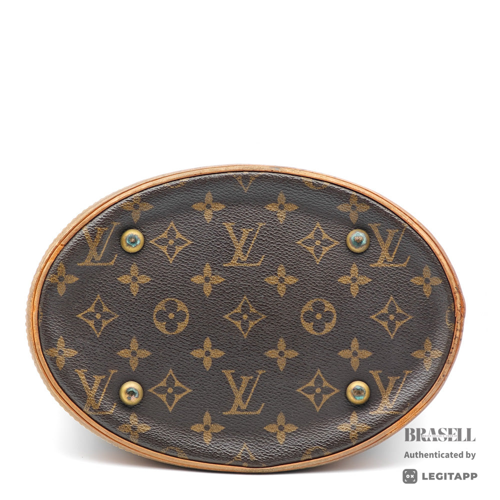 LOUIS VUITTON Bucket PM Monogram Canvas Brown Tote Bag M42238 【ImportFeeFREE】