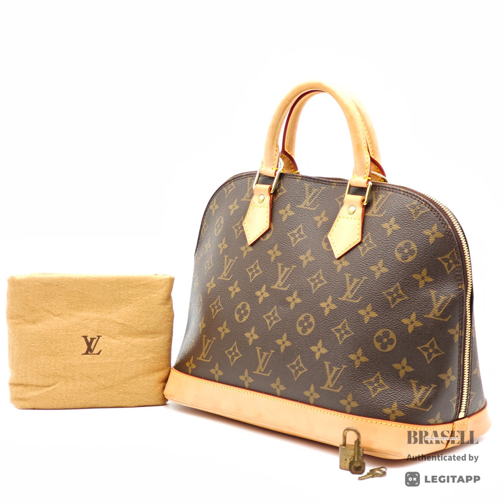 LOUIS VUITTON Alma Monogram Canvas Brown Hand Bag M51130 【ImportFeeFREE】