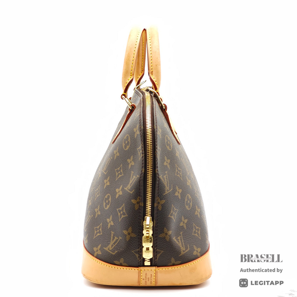 LOUIS VUITTON Alma Monogram Canvas Brown Hand Bag M51130 【ImportFeeFREE】