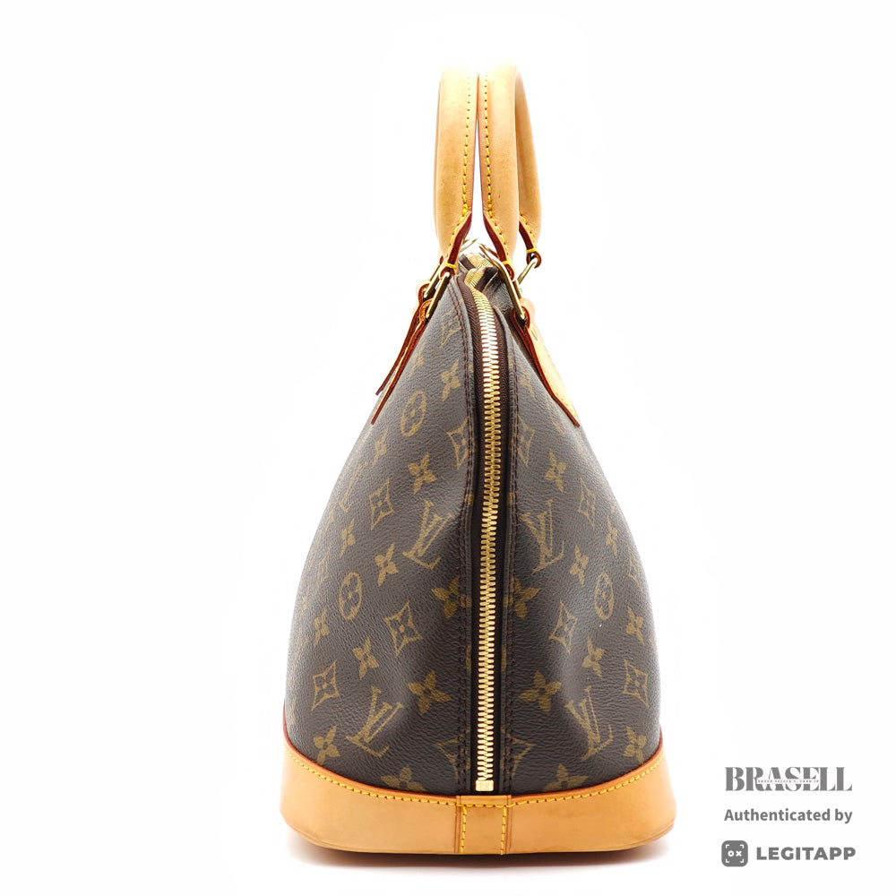 LOUIS VUITTON Alma Monogram Canvas Brown Hand Bag M51130 【ImportFeeFREE】