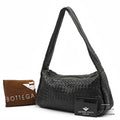BOTTEGA VENETA Intrecciato Leather Black Shoulder Bag 【ImportFeeFREE】