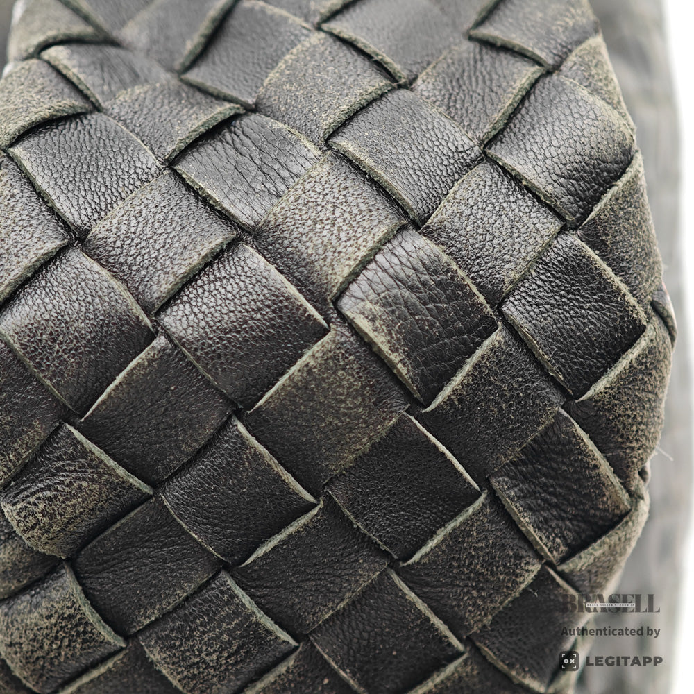 BOTTEGA VENETA Intrecciato Leather Black Shoulder Bag 【ImportFeeFREE】
