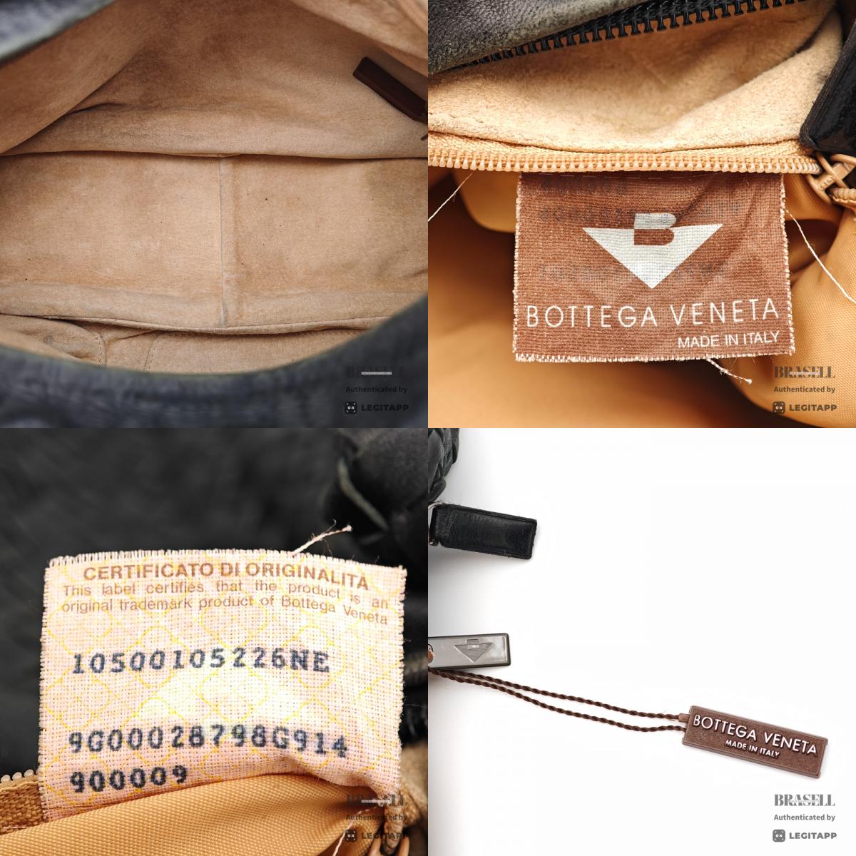 BOTTEGA VENETA Intrecciato Leather Black Shoulder Bag 【ImportFeeFREE】