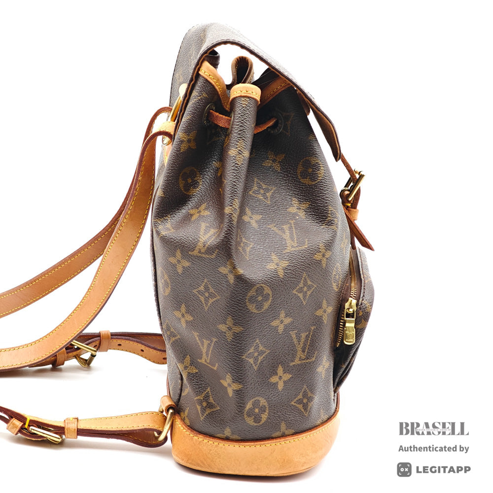 LOUIS VUITTON Montsouris MM Monogram Canvas Brown Backpack 【ImportFeeFREE】