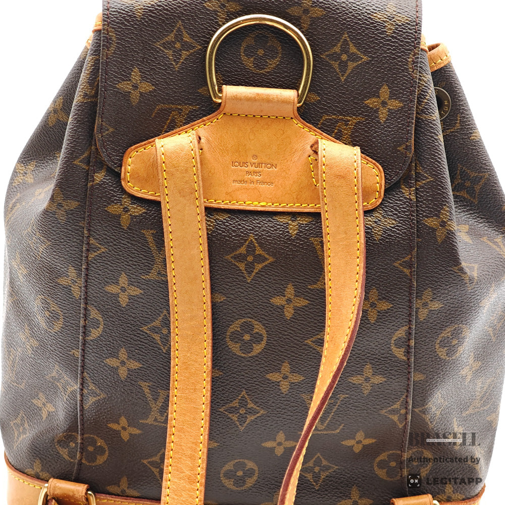 LOUIS VUITTON Montsouris MM Monogram Canvas Brown Backpack 【ImportFeeFREE】