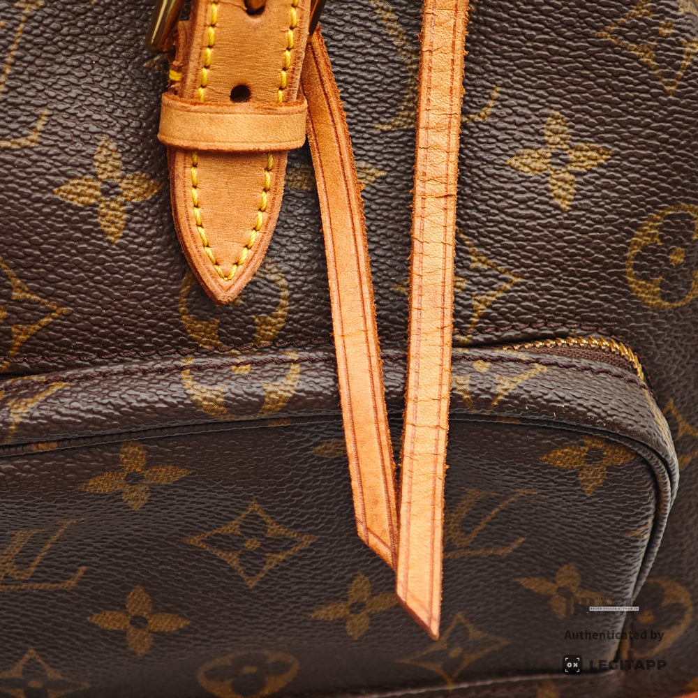 LOUIS VUITTON Montsouris MM Monogram Canvas Brown Backpack 【ImportFeeFREE】