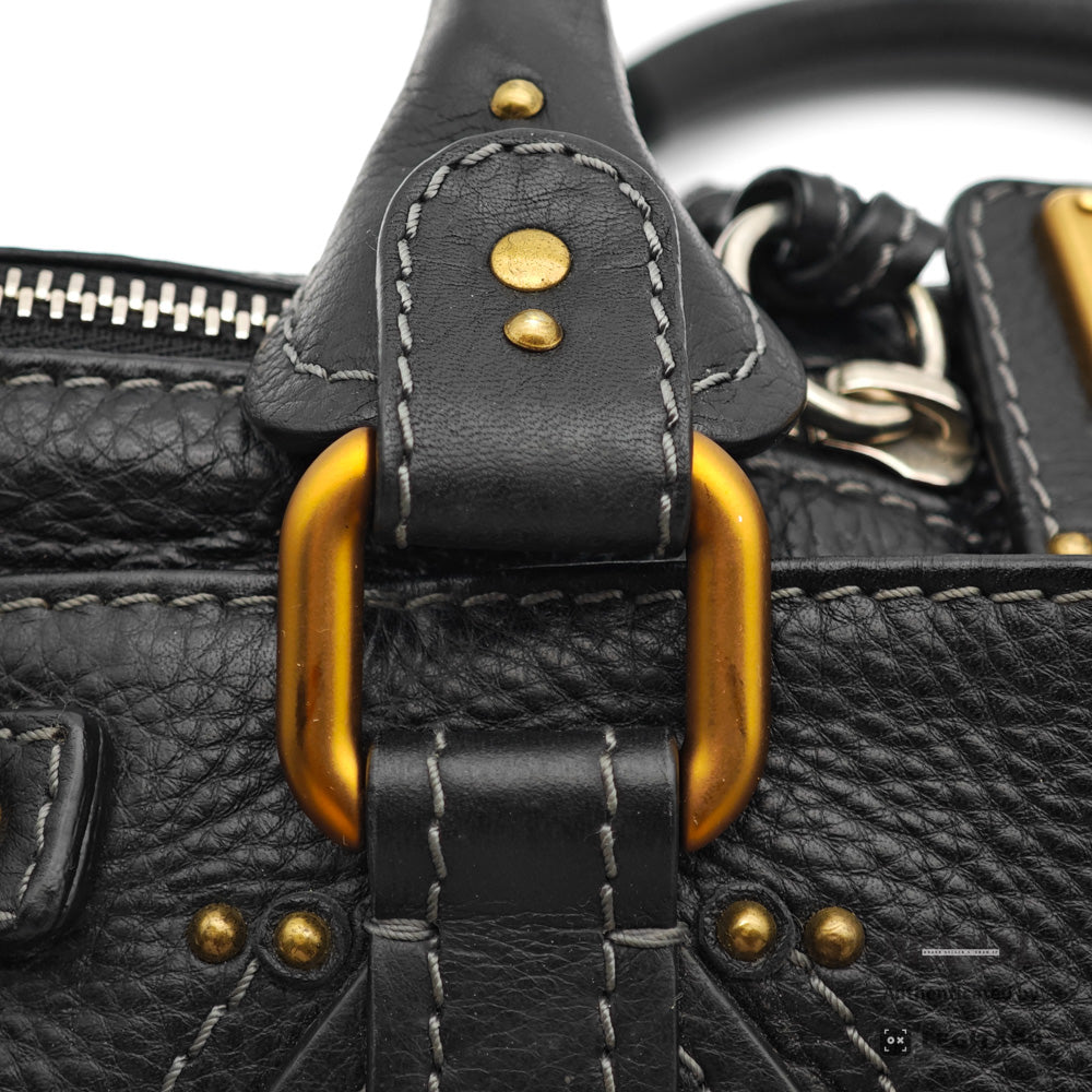 Chloe Paddington Handbag Women's Black Leather 【ImportFeeFREE】