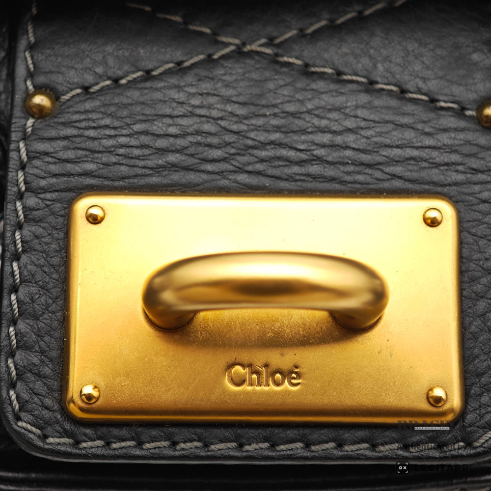Chloe Paddington Handbag Women's Black Leather 【ImportFeeFREE】