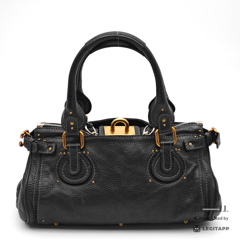 Chloe Paddington Handbag Women's Black Leather 【ImportFeeFREE】