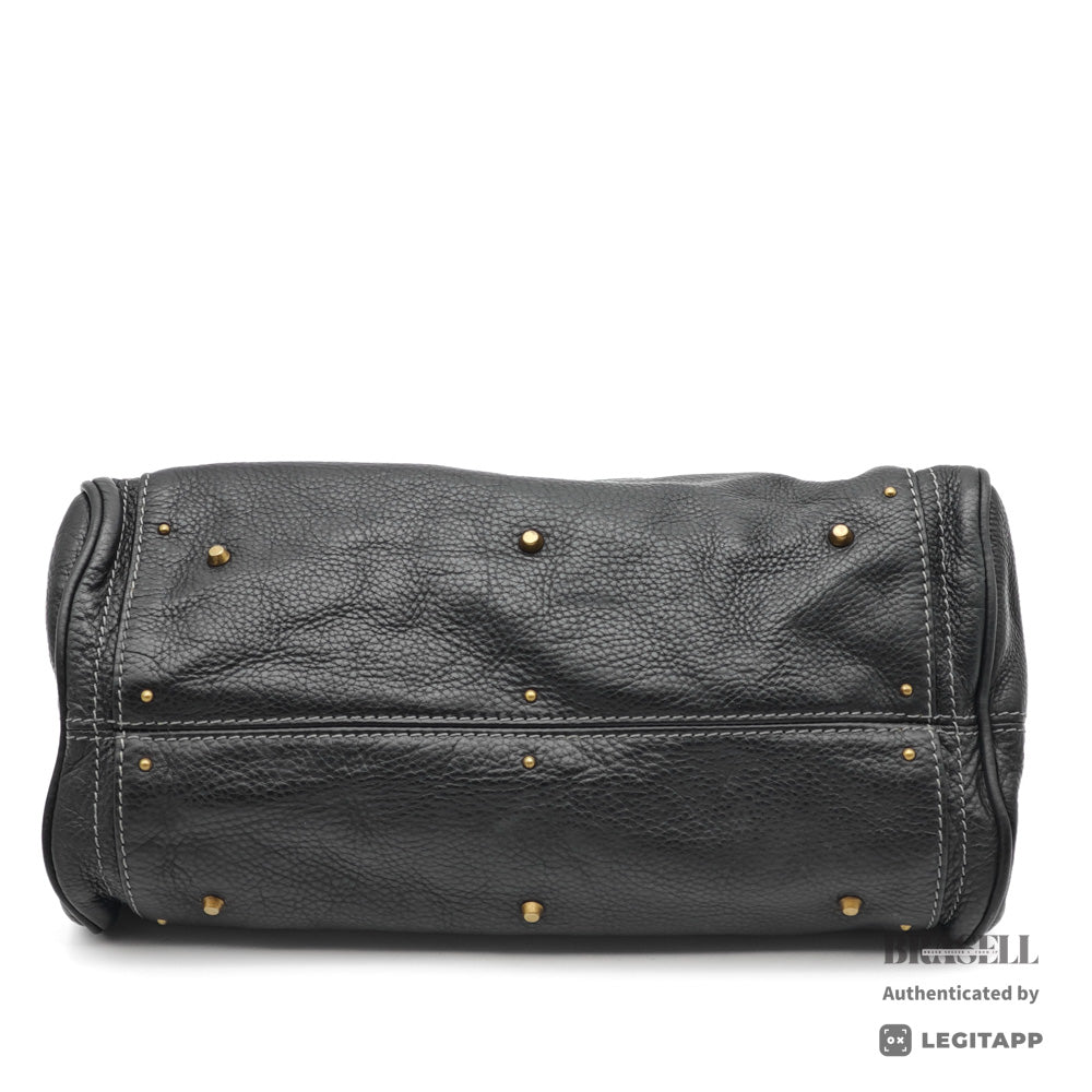 Chloe Paddington Handbag Women's Black Leather 【ImportFeeFREE】