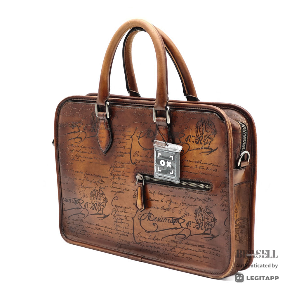 Berluti Un Jour Business Bag Brown Leather【ImportFeeFREE】
