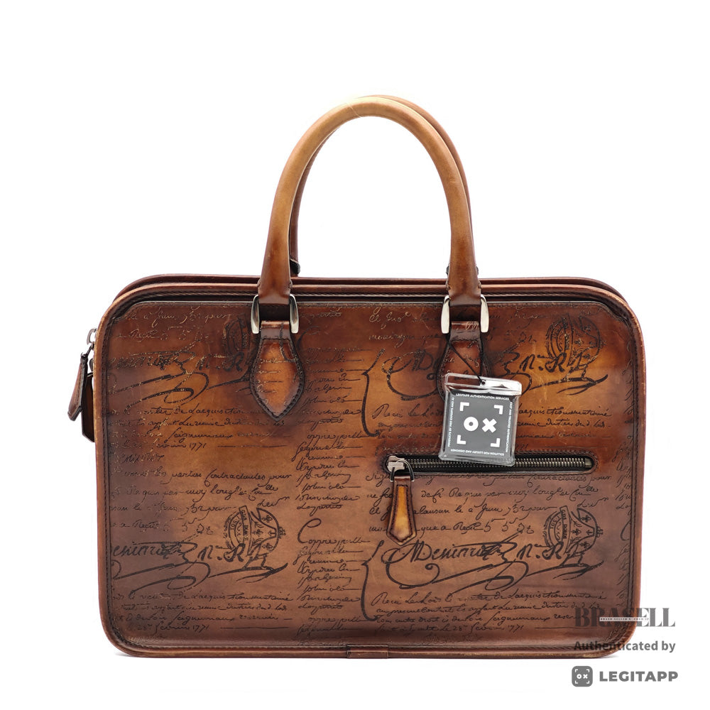 Berluti Un Jour Business Bag Brown Leather【ImportFeeFREE】