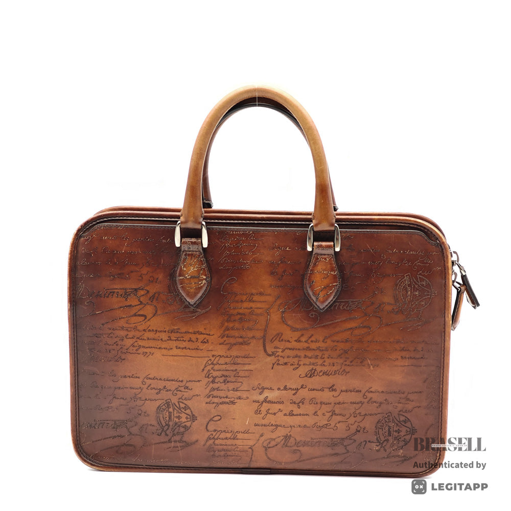 Berluti Un Jour Business Bag Brown Leather【ImportFeeFREE】