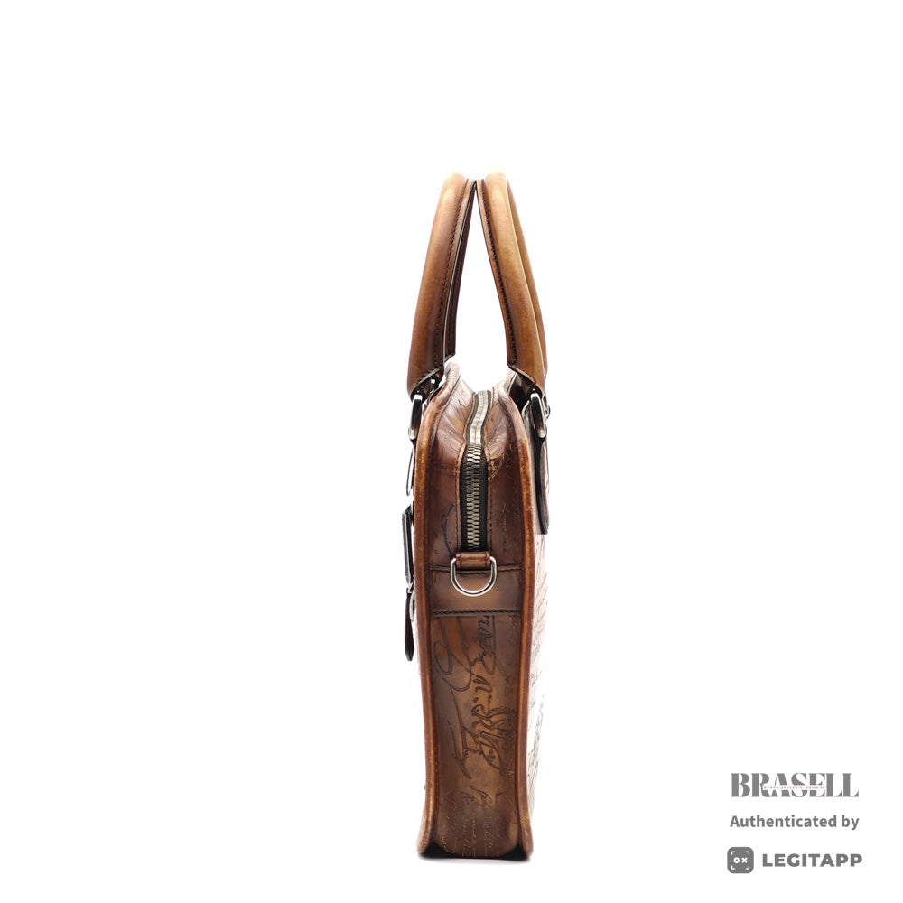 Berluti Un Jour Business Bag Brown Leather【ImportFeeFREE】