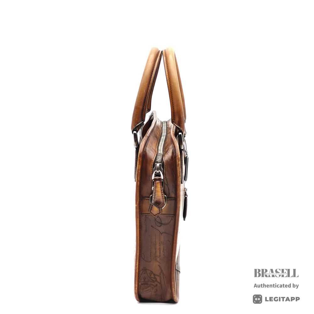 Berluti Un Jour Business Bag Brown Leather【ImportFeeFREE】