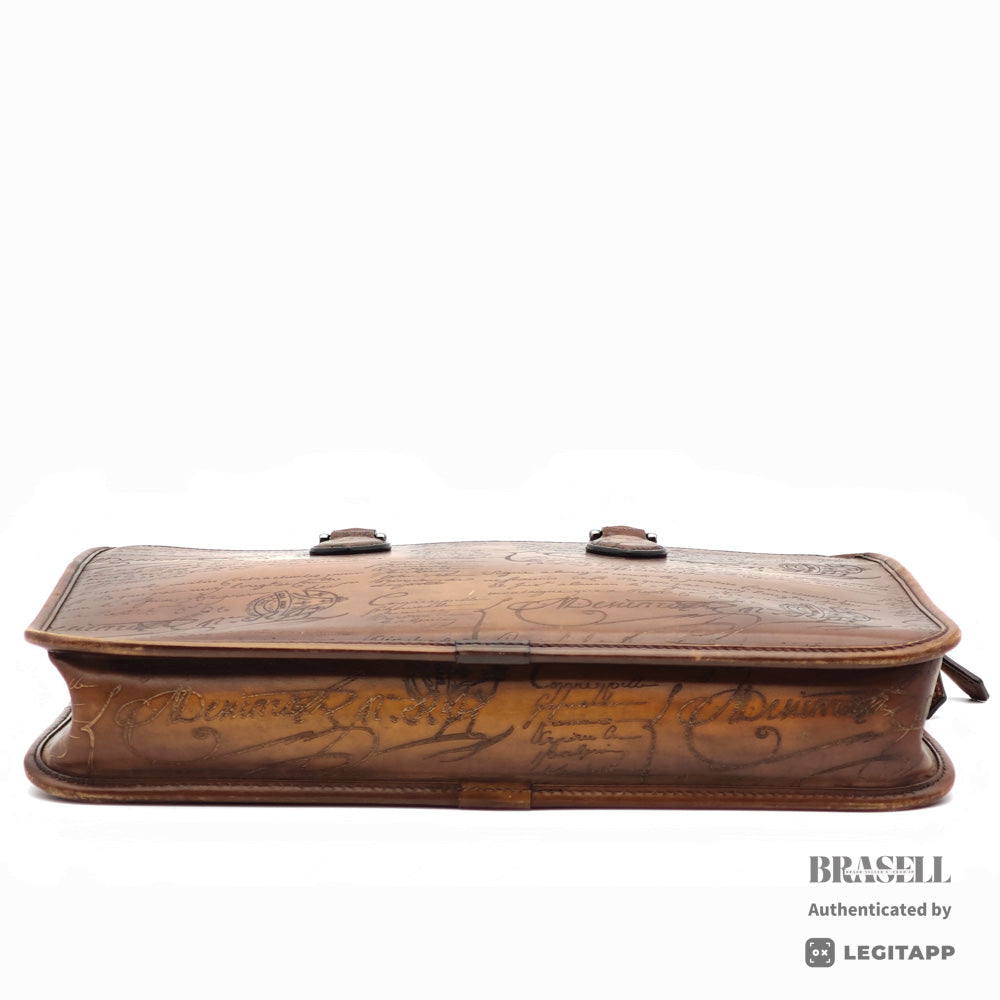 Berluti Un Jour Business Bag Brown Leather【ImportFeeFREE】
