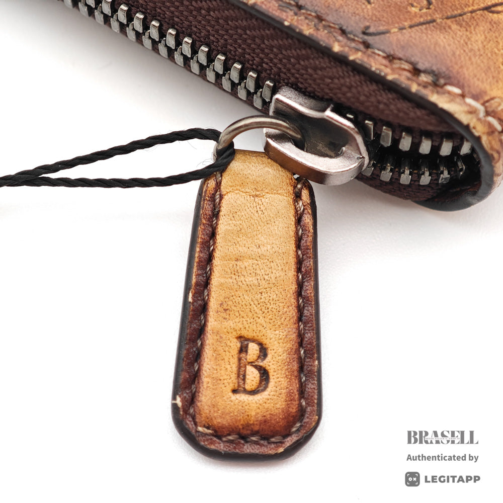 Berluti Itauba Calligraphy Long Wallet Brown Leather【ImportFeeFREE】