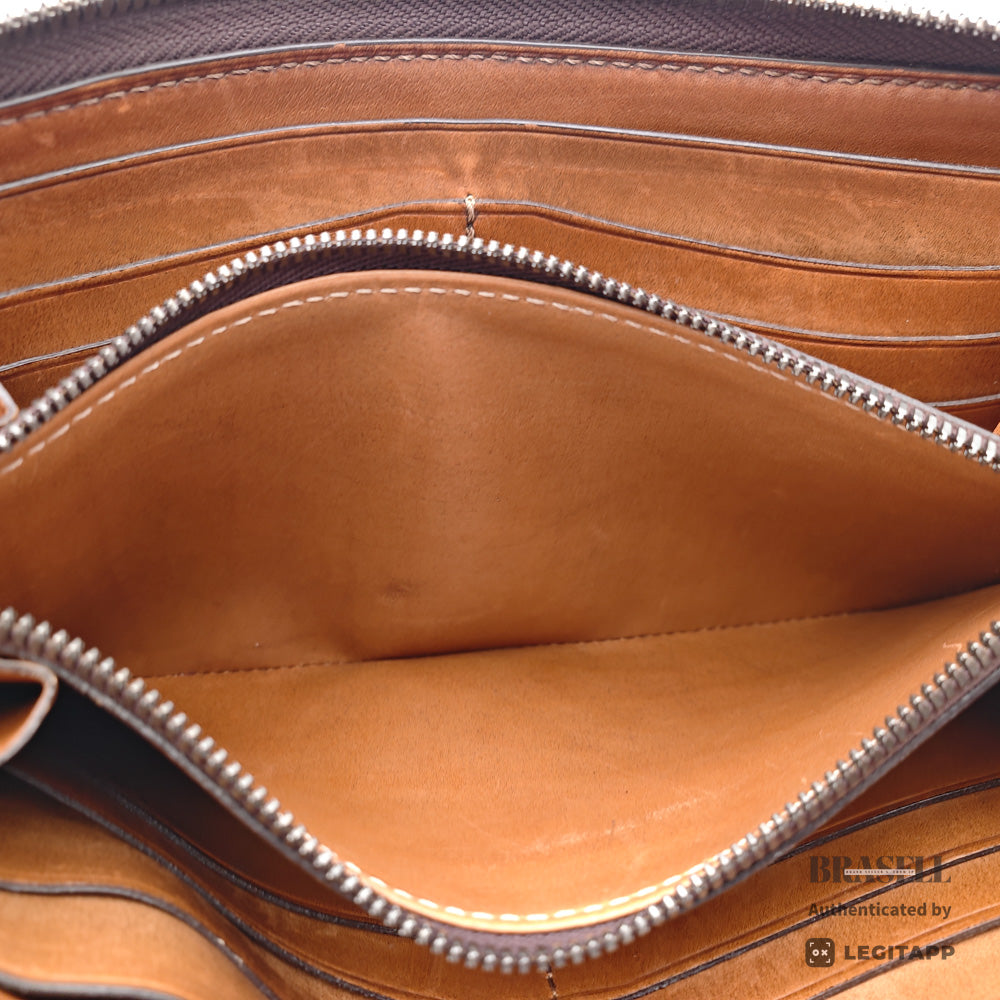Berluti Itauba Calligraphy Long Wallet Brown Leather【ImportFeeFREE】
