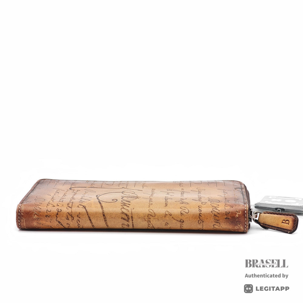 Berluti Itauba Calligraphy Long Wallet Brown Leather【ImportFeeFREE】