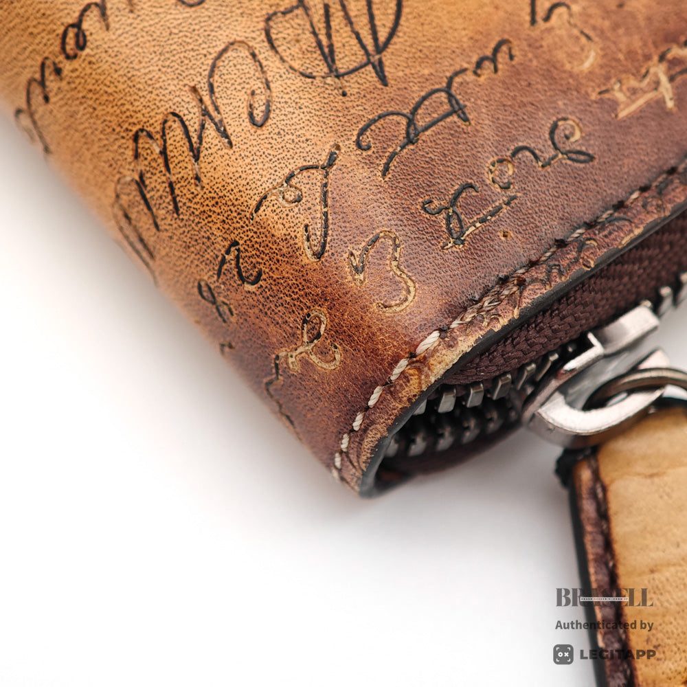 Berluti Itauba Calligraphy Long Wallet Brown Leather【ImportFeeFREE】