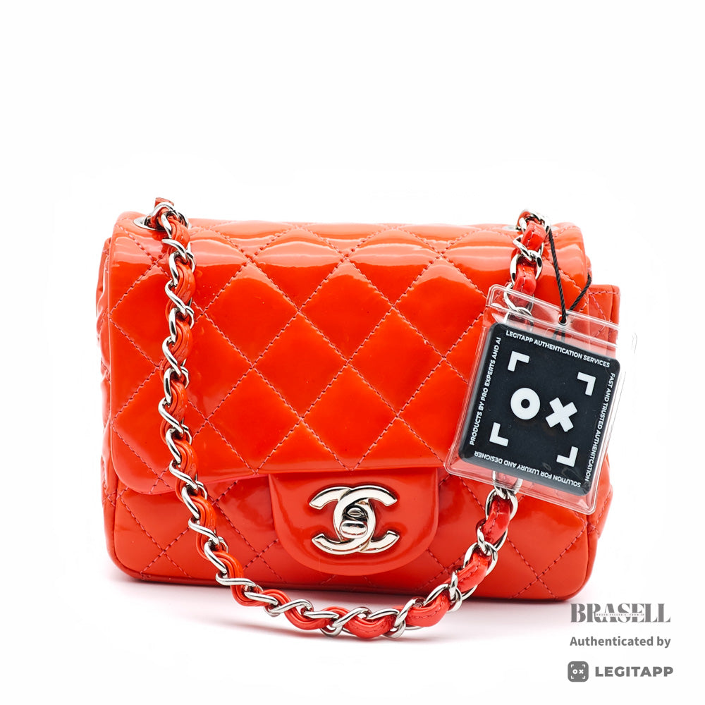 Chanel Mini Matelasse Chain Shoulder Bag Patent Leather Red【ImportFeeFREE】