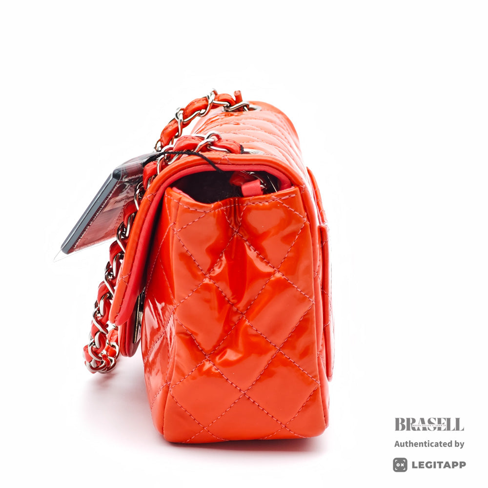 Chanel Mini Matelasse Chain Shoulder Bag Patent Leather Red【ImportFeeFREE】