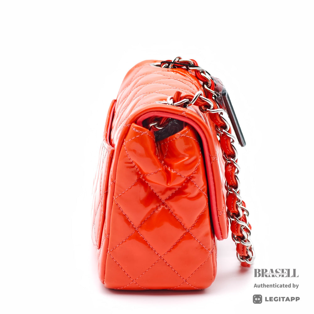 Chanel Mini Matelasse Chain Shoulder Bag Patent Leather Red【ImportFeeFREE】