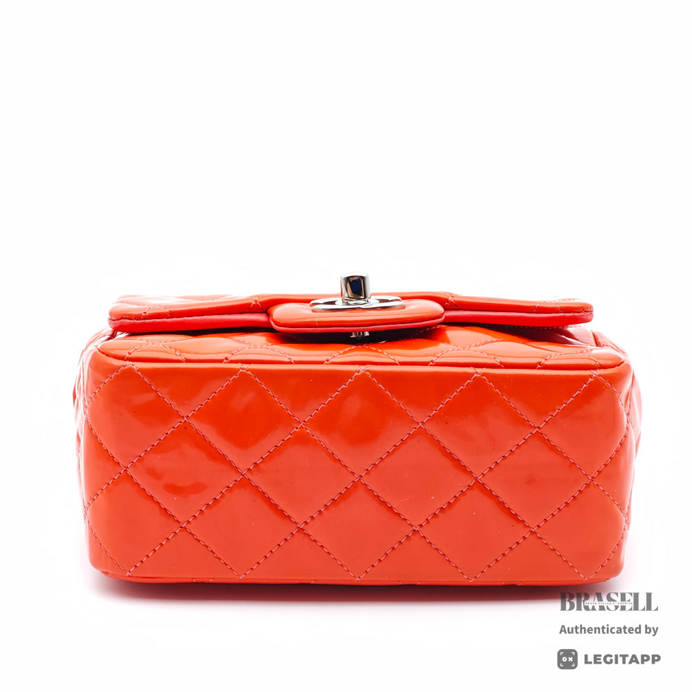 Chanel Mini Matelasse Chain Shoulder Bag Patent Leather Red【ImportFeeFREE】