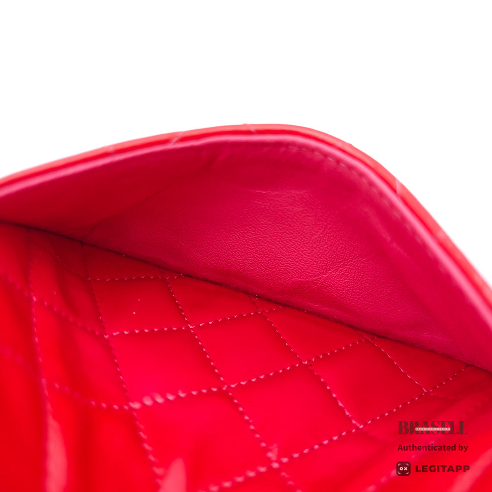 Chanel Mini Matelasse Chain Shoulder Bag Patent Leather Red【ImportFeeFREE】