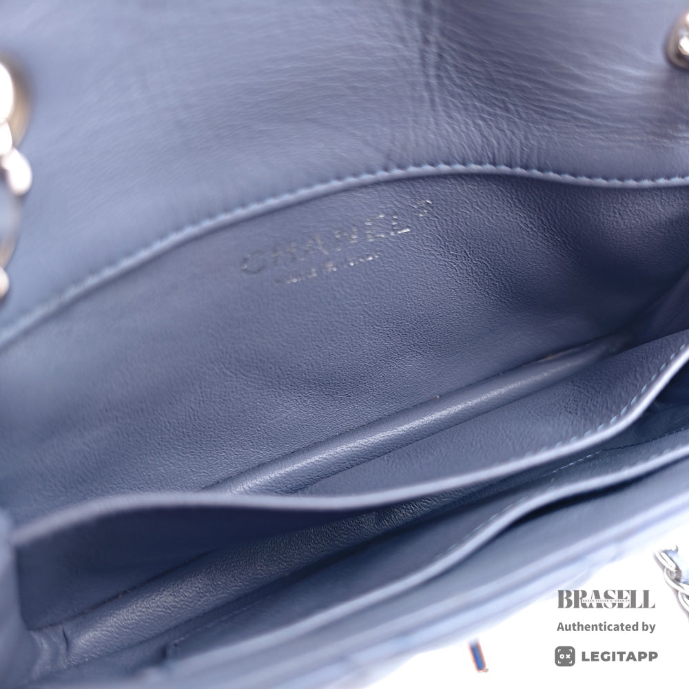 Chanel Mini Matelasse Chain Shoulder Bag Grey Lambskin【ImportFeeFREE】